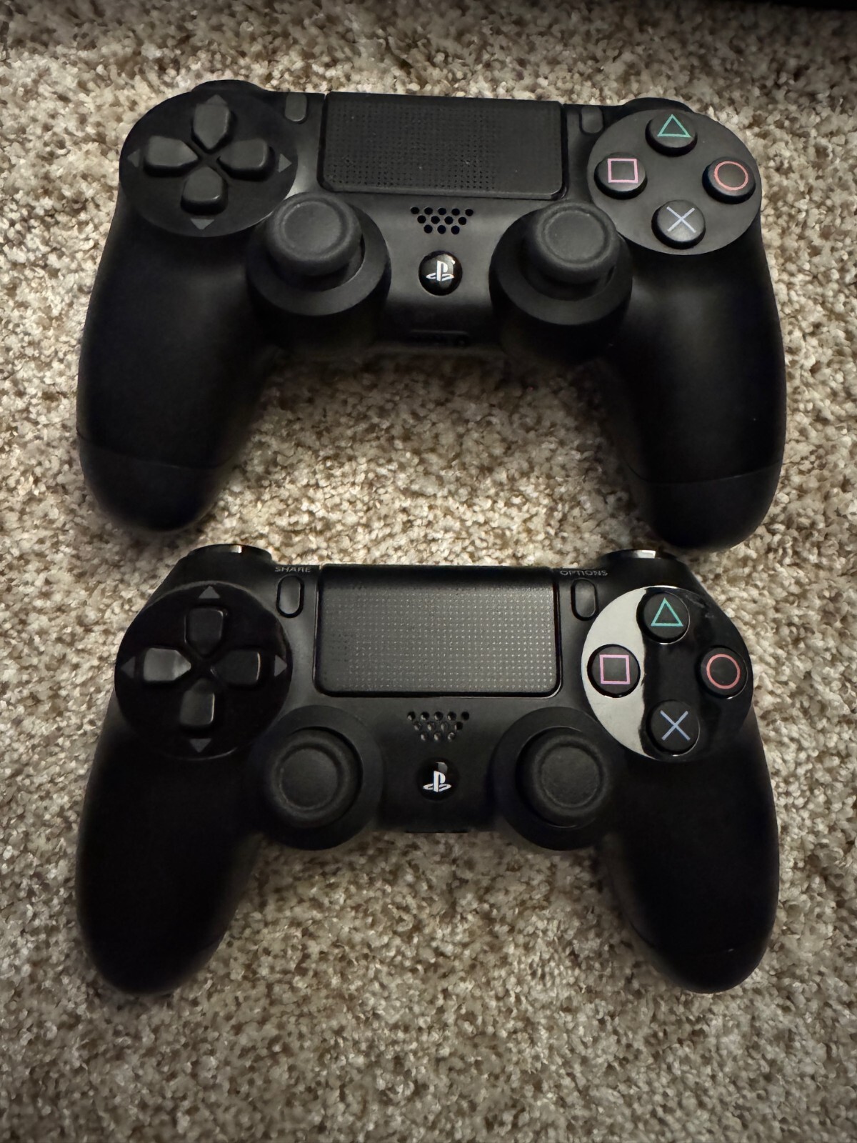 Working Black Sony PlayStation 4 with 2 Controllers – Model #CUH-2015A