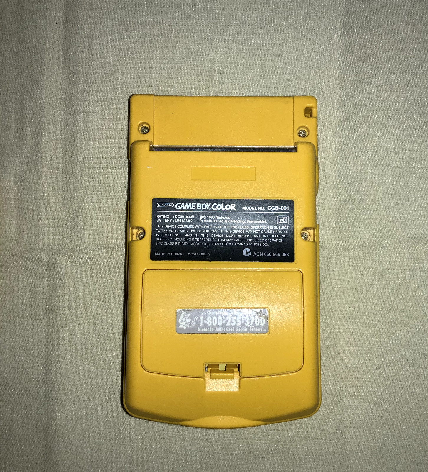 Authentic Nintendo Game Boy Color Handheld System – Dandelion Yellow