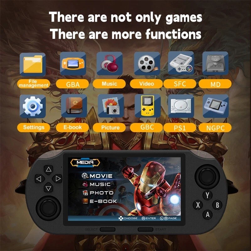 SF3000 Handheld Retro Game Console, IPS Video Game Console, Built-in 20000 Games