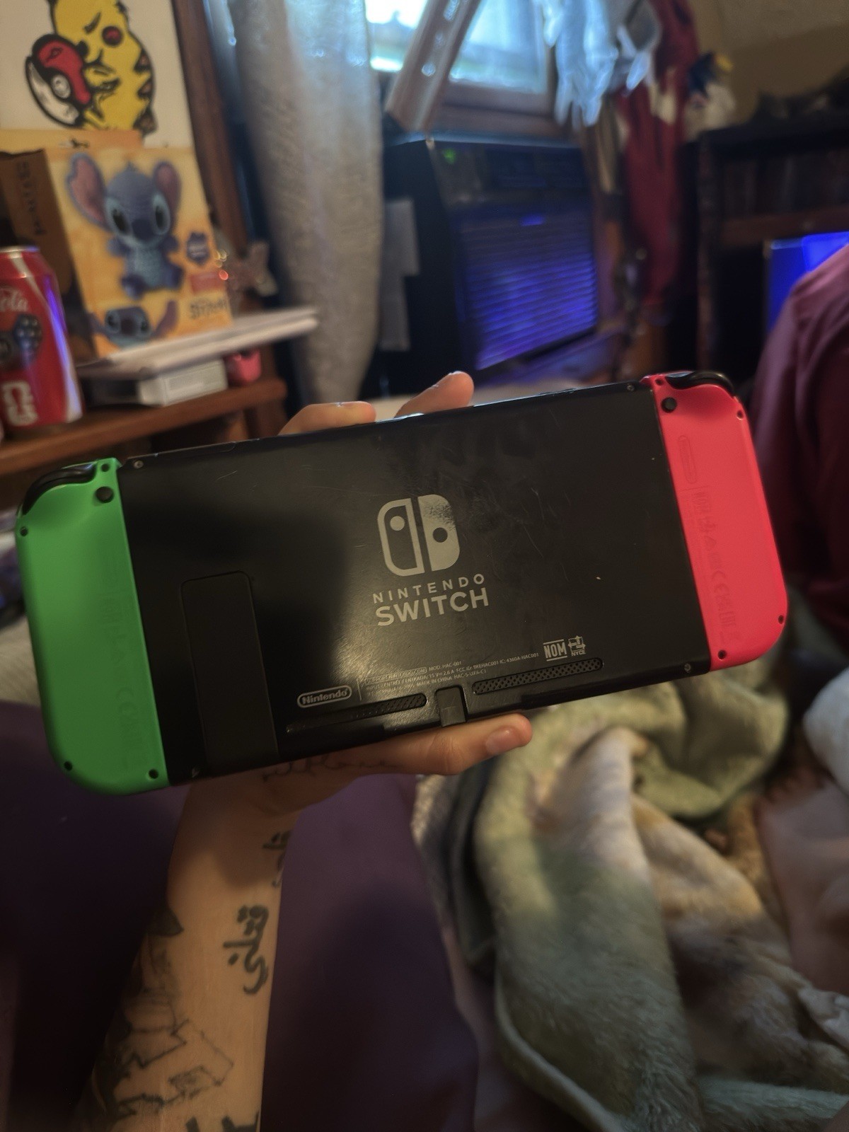 Nintendo Switch Console Handheld System w/ Neon Red/Neon Green Joy-Con USB-C