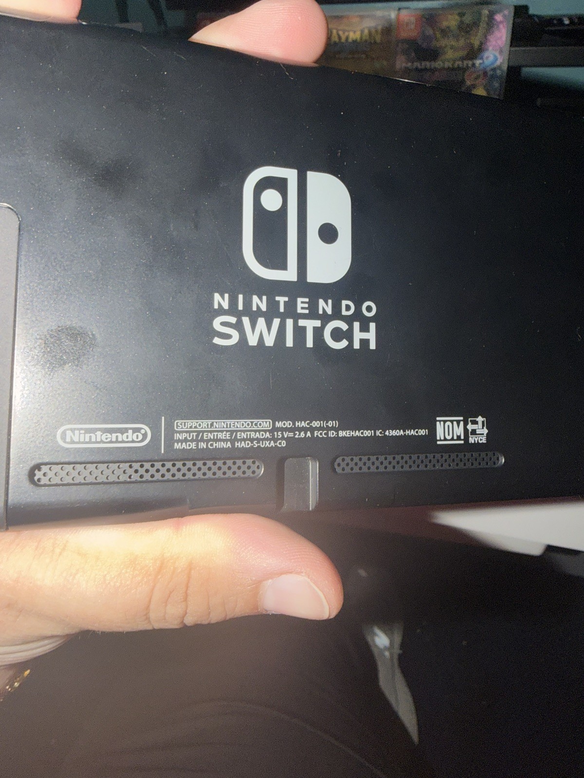 Nintendo Switch With Black JoyCons W/ Charging Dock and games/spare controllers