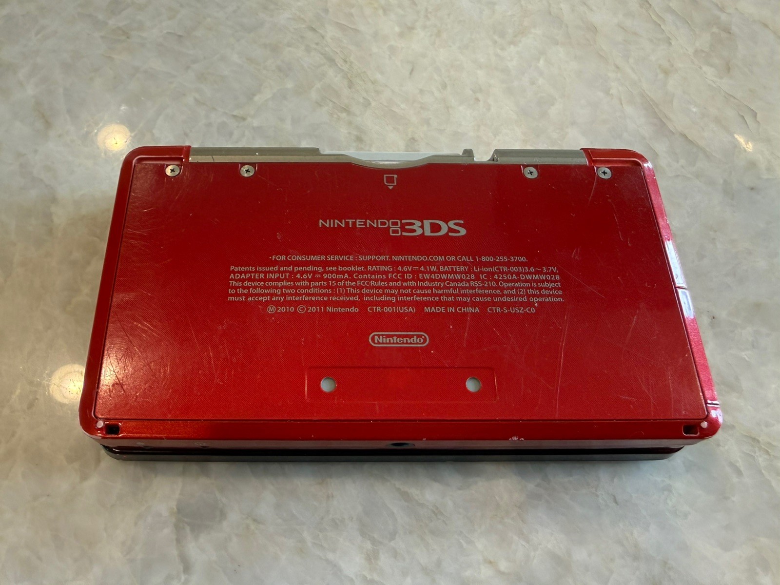 Nintendo 3DS Flame Red CTR-001 NTSC – Tested