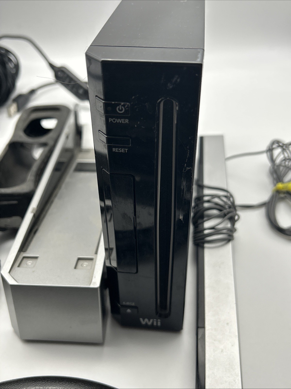 Nintendo Wii RVL-101(USA) Console Bundle – Black + Accessories (No Controllers)