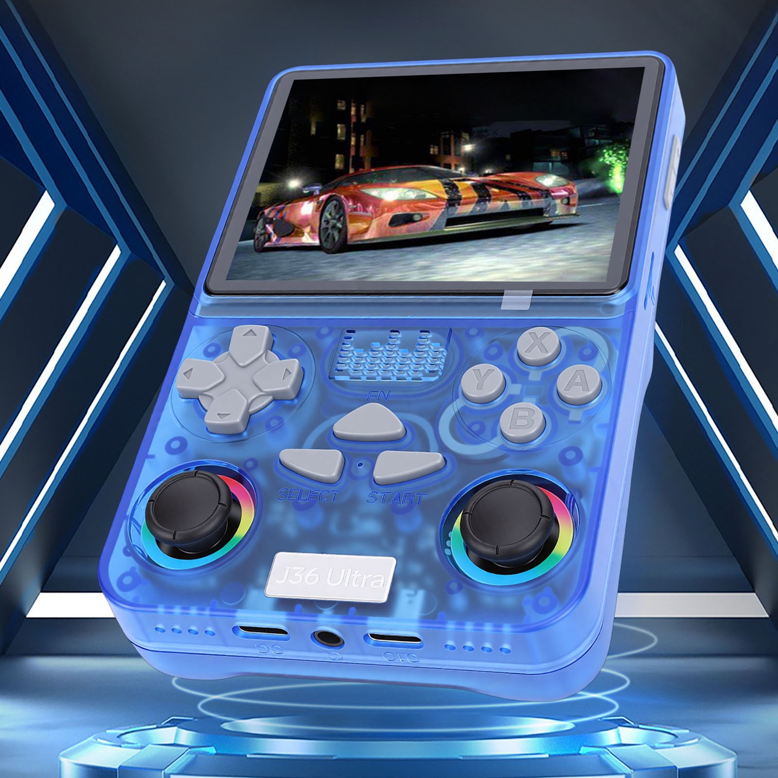 Retro Handheld Game Console 4 Inch Screen Built In 64GB Small Memory Card S FZNA