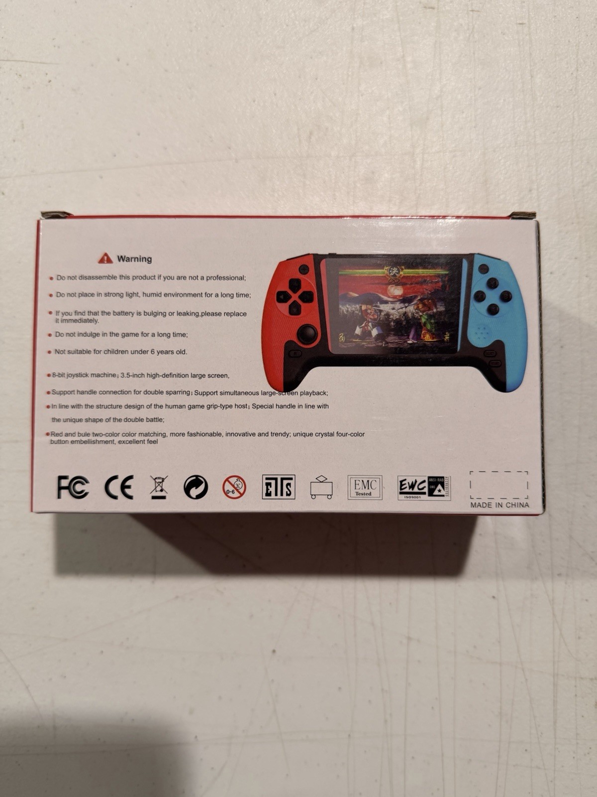 Q21 Handheld Game Console 3.5″ HD Ready Screen USB Red Blue Black