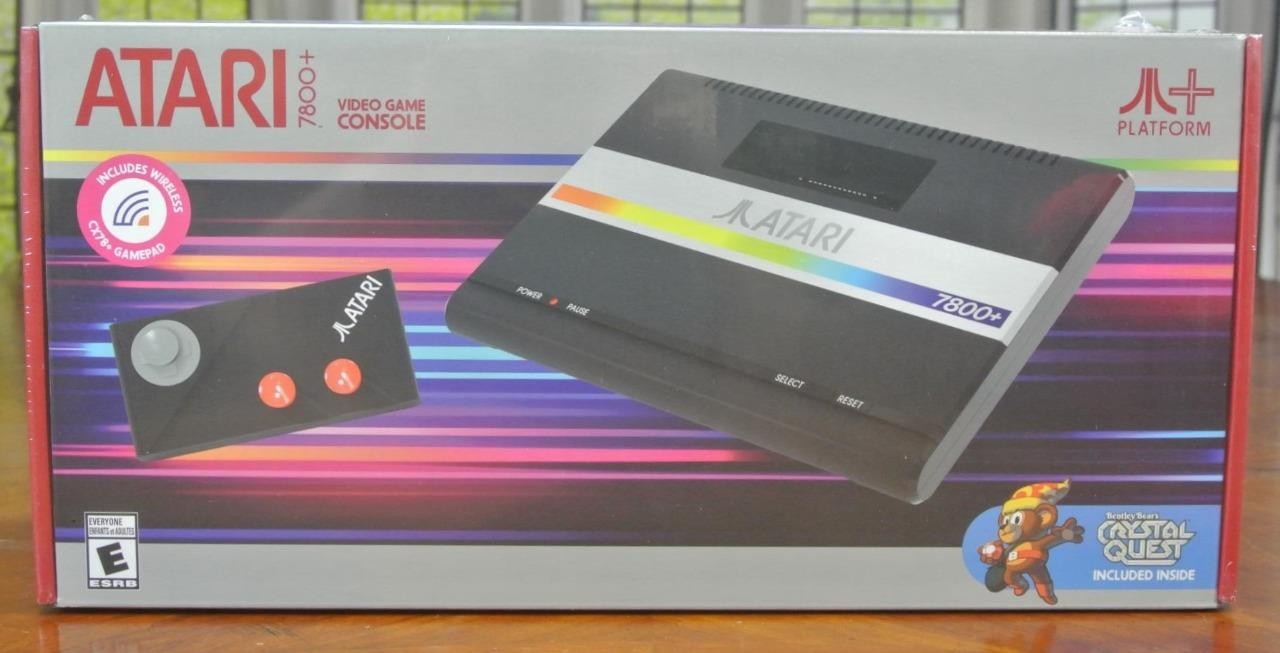 Atari 7800+ Video Game Console Wireless CX78+ Gamepad Controller & Crystal Quest