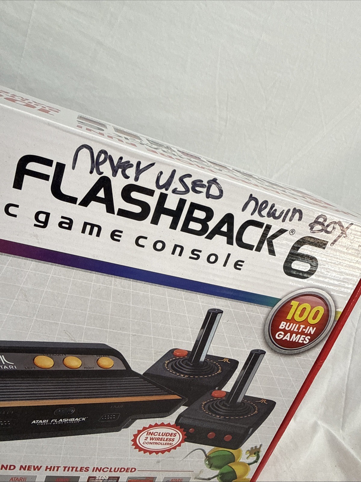 Atari Flashback 6 Classic Game Console 100 Built-In Games with Wireless Controls