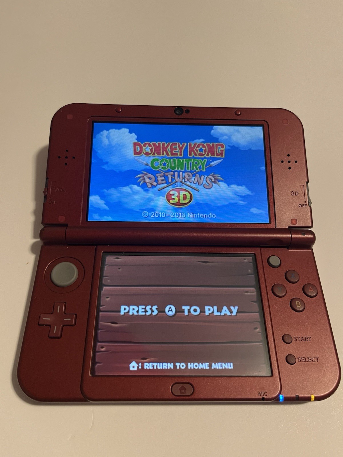 “NEW NINTENDO 3DS XL” RED BUNDLE, TESTED; CHARGER, STYLUS & 3 GAMES, WORKS GREAT