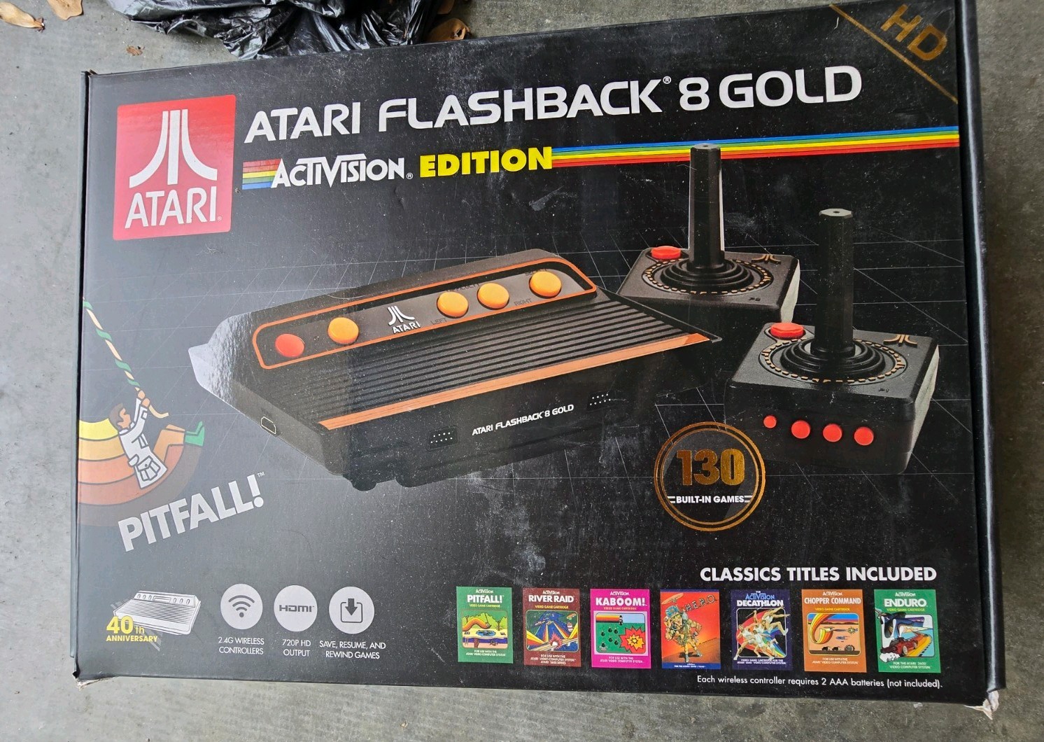 Atari Flashback 8 Gold Activision Edition Wireless HDMI Console Black Orange