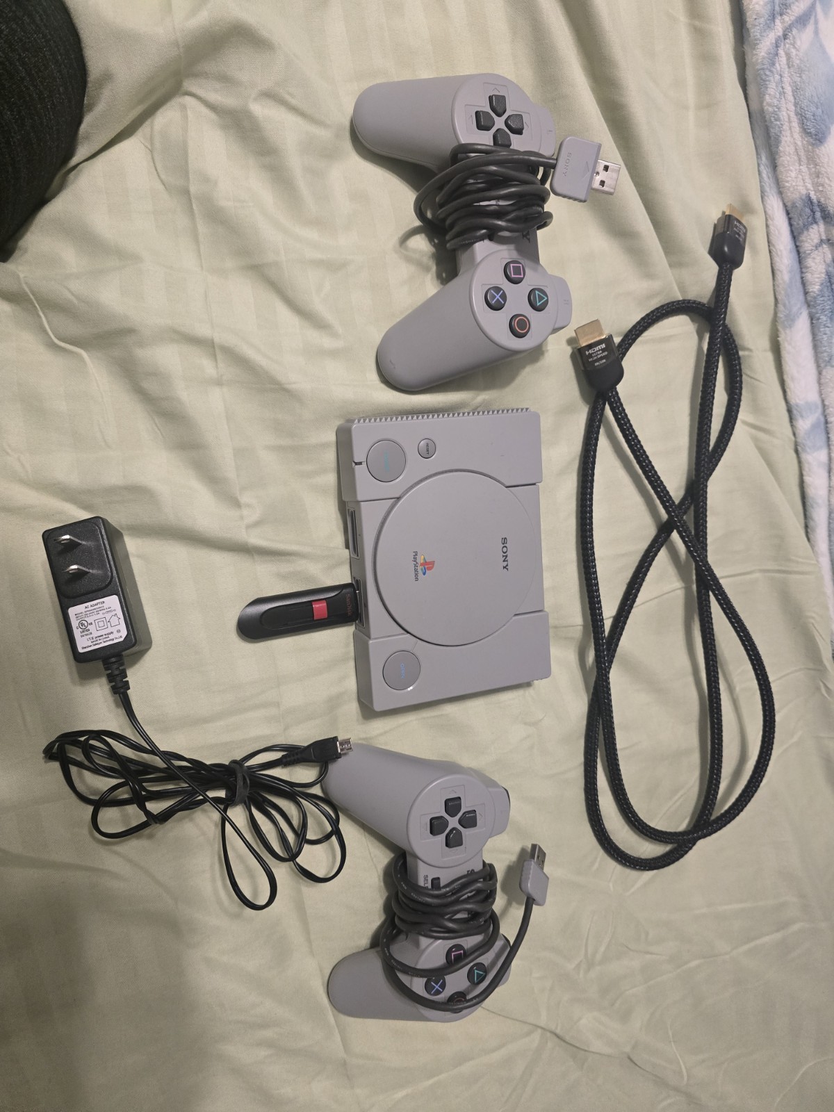 Sony PlayStation Classic Console – 128GB Storage Upgrade & Dual Controller Set –