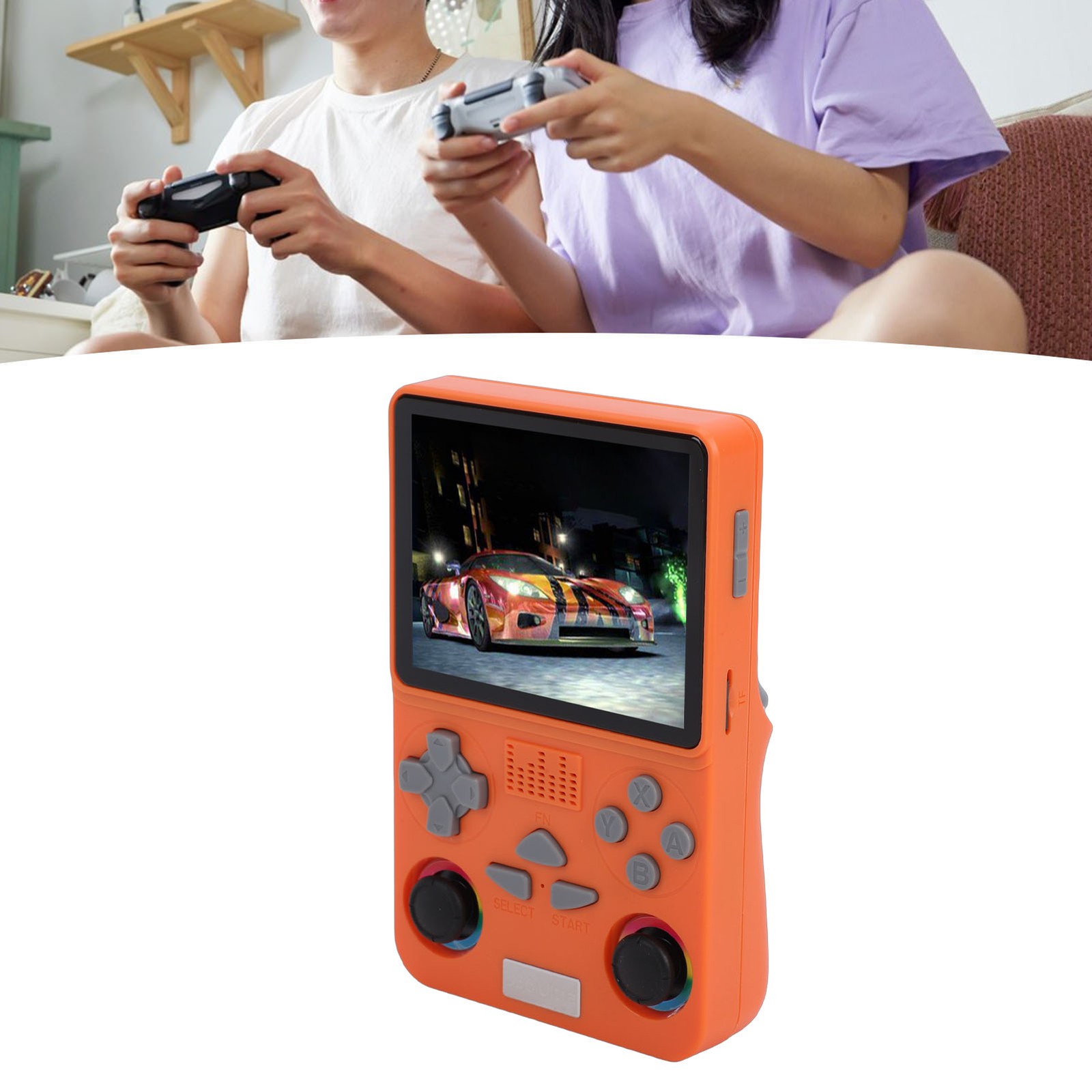 Retro Handheld Game Console 4 Inch Screen Built In 64GB Small Memory Card S GUPY