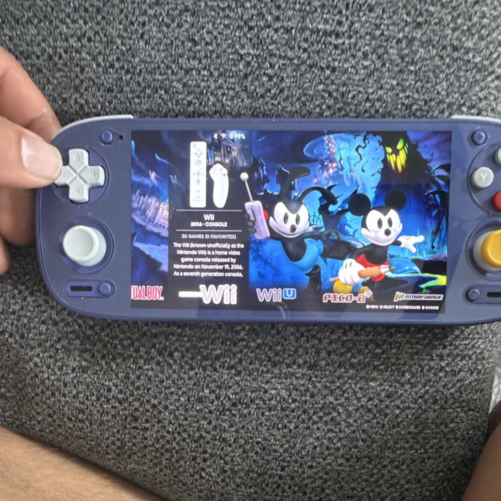 Retroid Pocket 5 Blue Handheld Console 128GB 1080p Wi-Fi USB-C Region Free