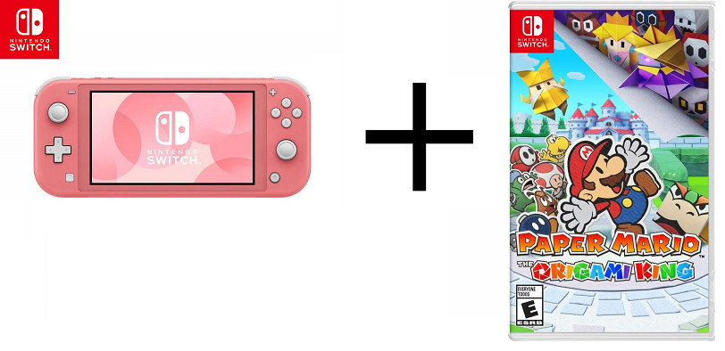 Choose Your Favorite Color Switch Lite and Paper Mario Bundle