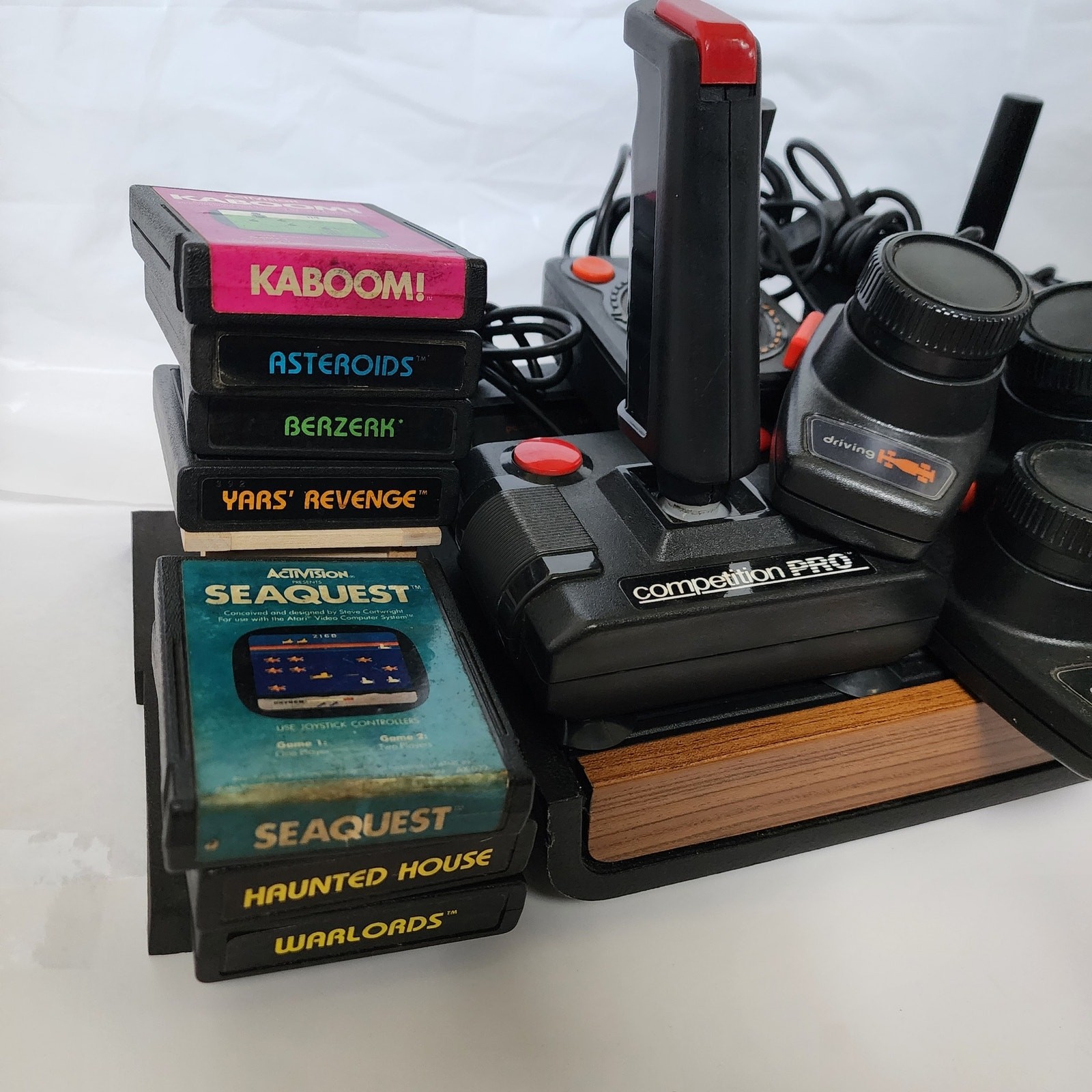 Atari 2600 Heavy Sixer Console Vintage 1977 Sunnyvale CX-2600 7 Games Bundle