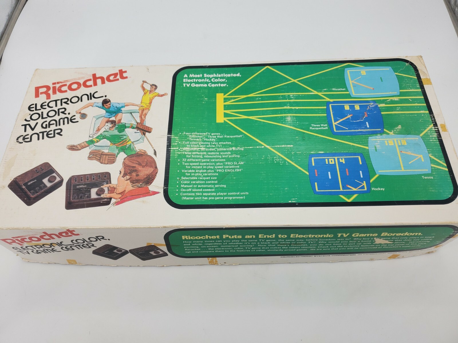 1976 Microelectronic Systems Corp Ricochet Video Game Center System TESTED