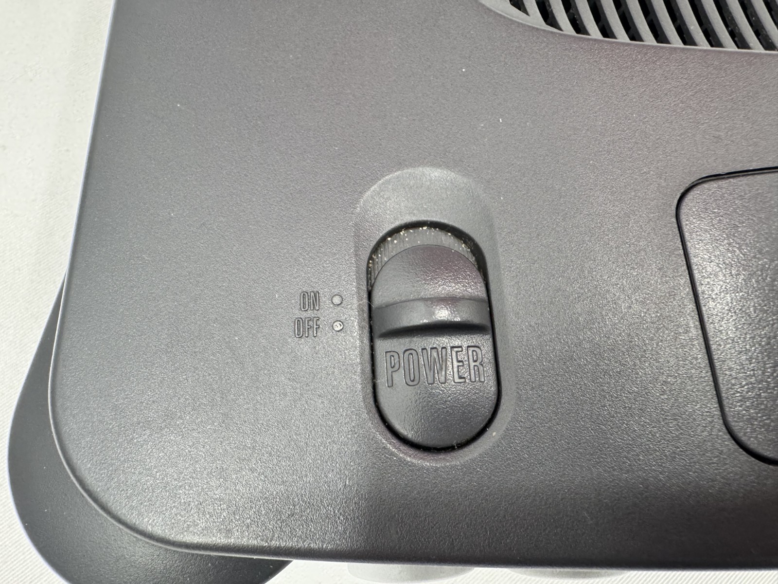 1996 Nintendo 64 Memory Expansion Control Deck Charcoal Gray NUS-001 (USA)