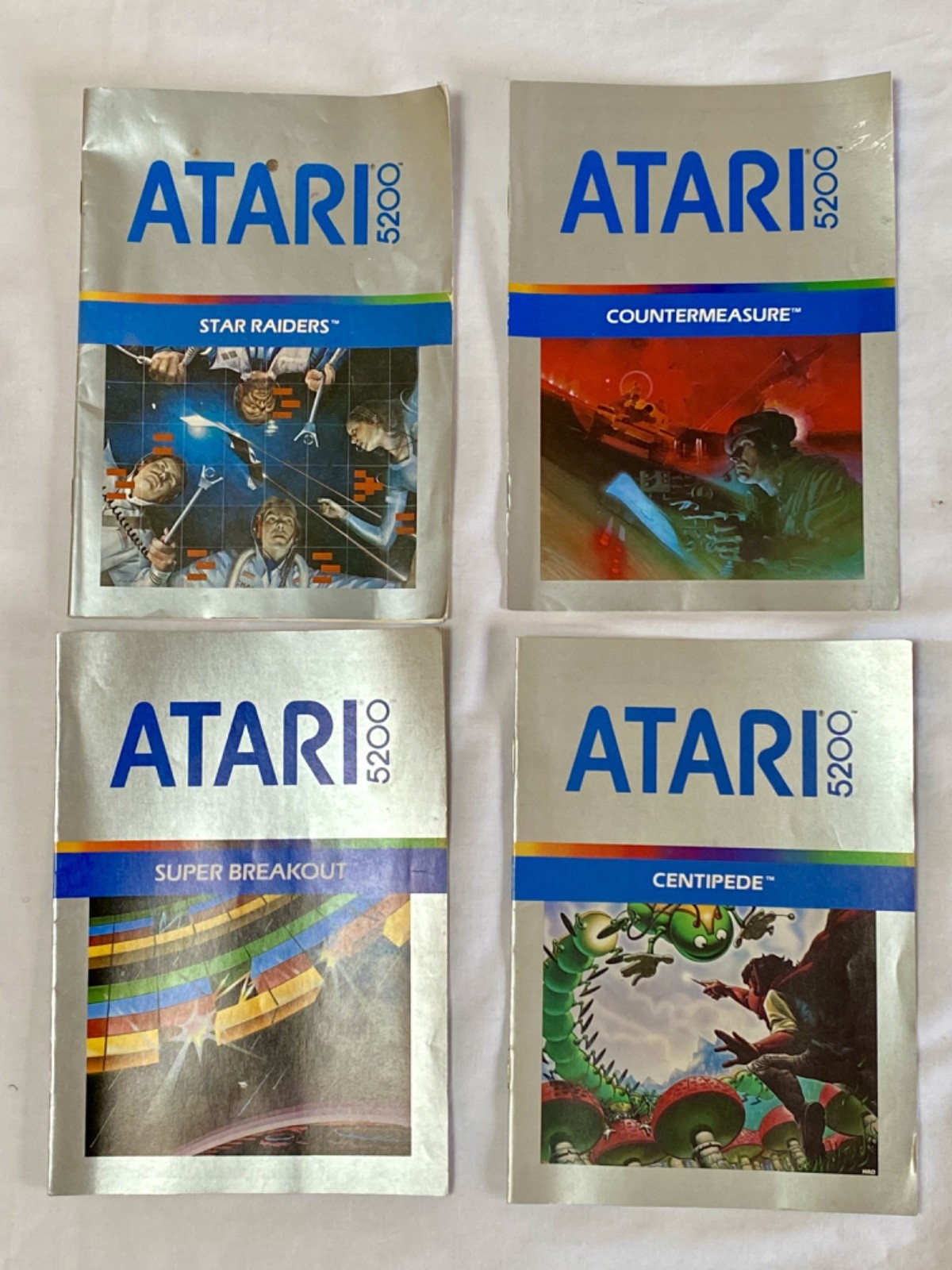 Atari 5200 4 Port Console with 8 Games
