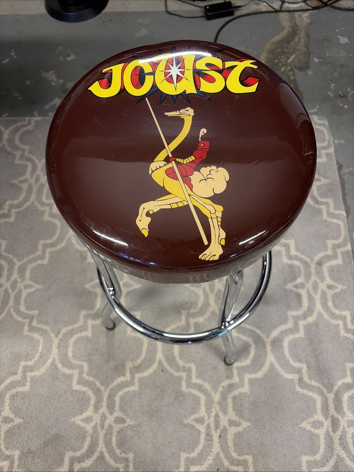 Arcade1Up Joust Adjustable Arcade Stool Chrome Steel 21.5″ to 29.5″