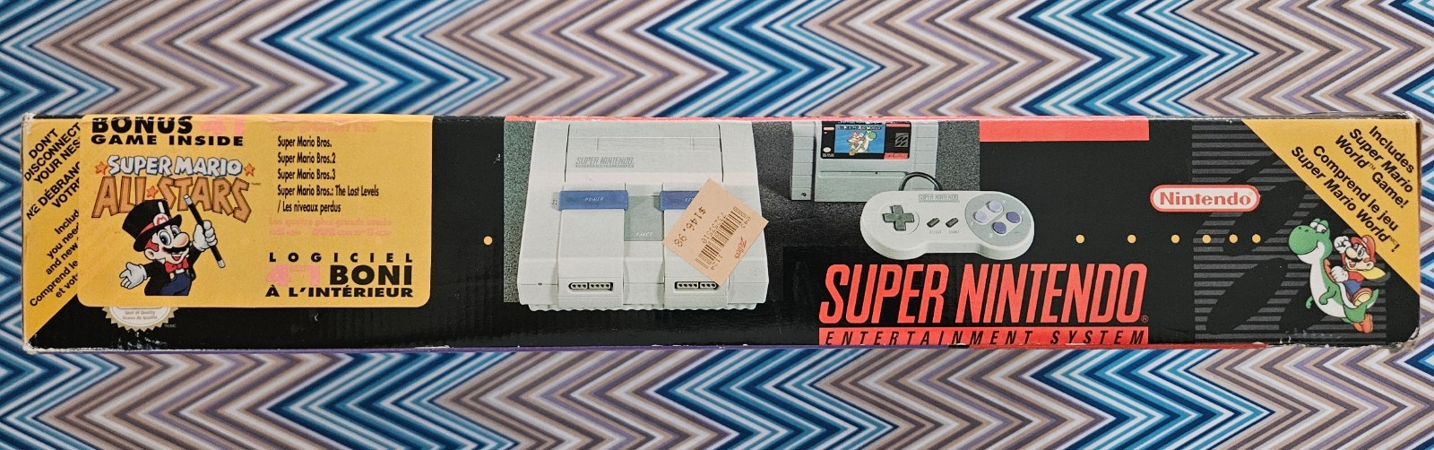 SNES Super Nintendo Console CIB Box Super Mario All-Stars Bundle OEM Tested READ