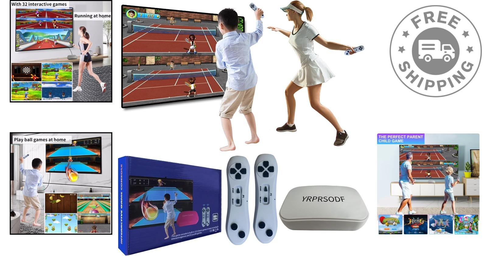 Plug & Play TV Game Console for Kids & Adults – 100 Interactive Games