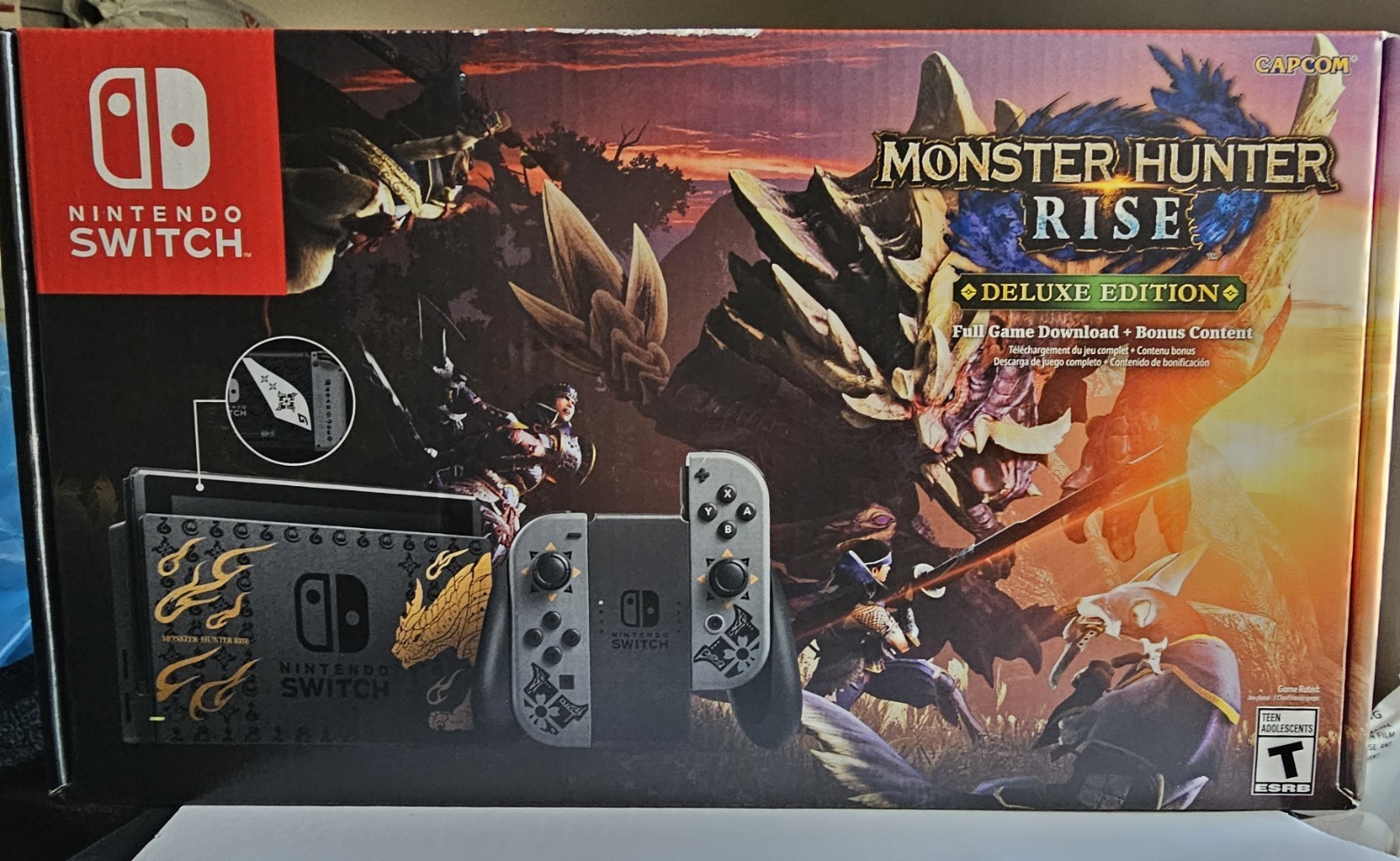 NEW Nintendo Switch Monster Hunter Rise Console Deluxe Edition Limited Edition