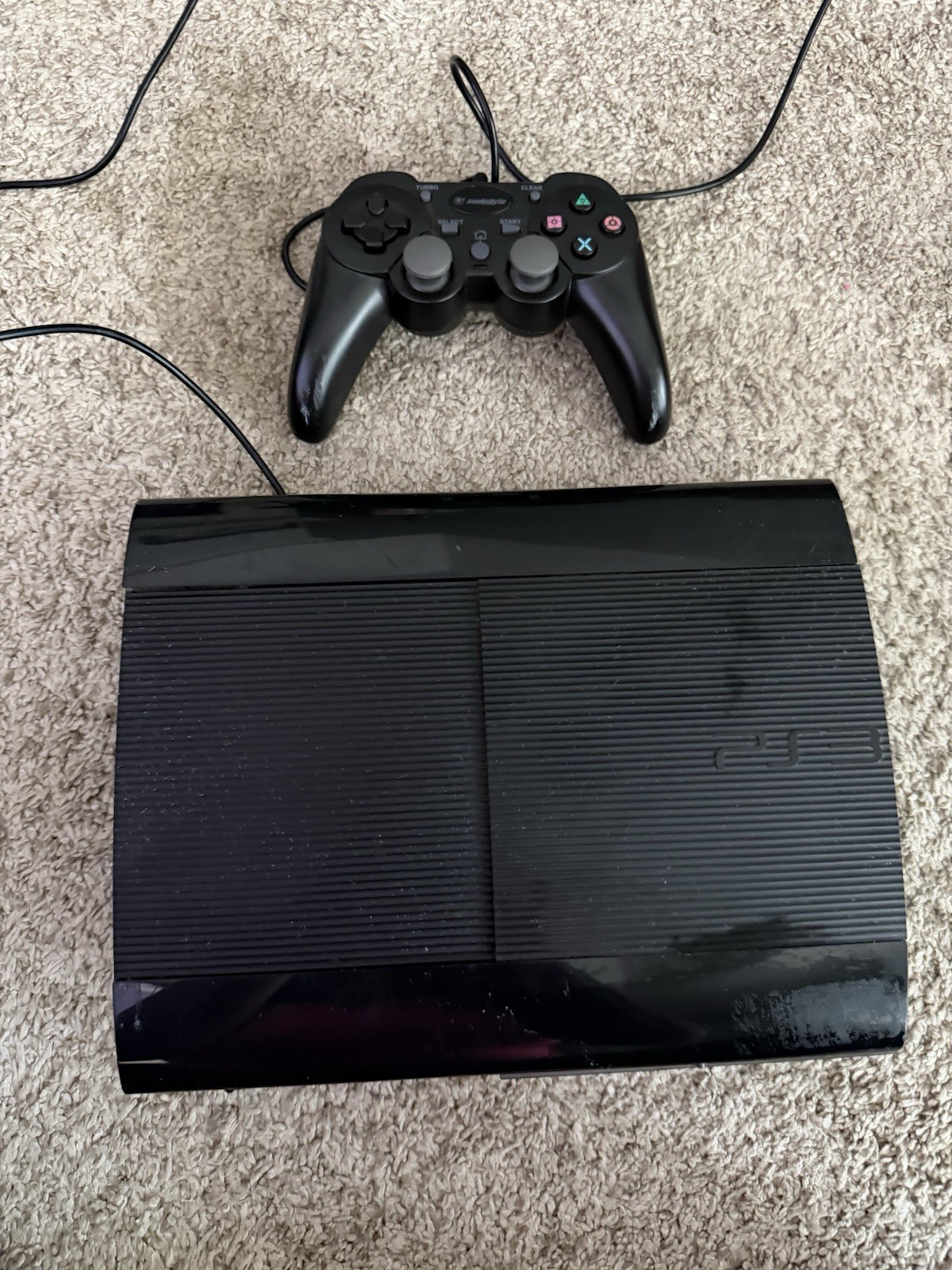 Sony PlayStation 3 PS3 Super Slim CECH-4301A 12GB Console 1 Controller W/game