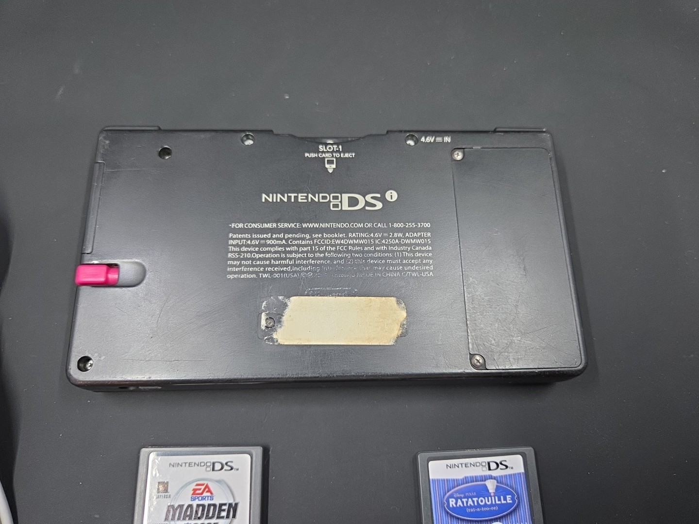Nintendo DSi Handheld Console TWL-001 (USA) Black (Tested ) 5 Games & Charger