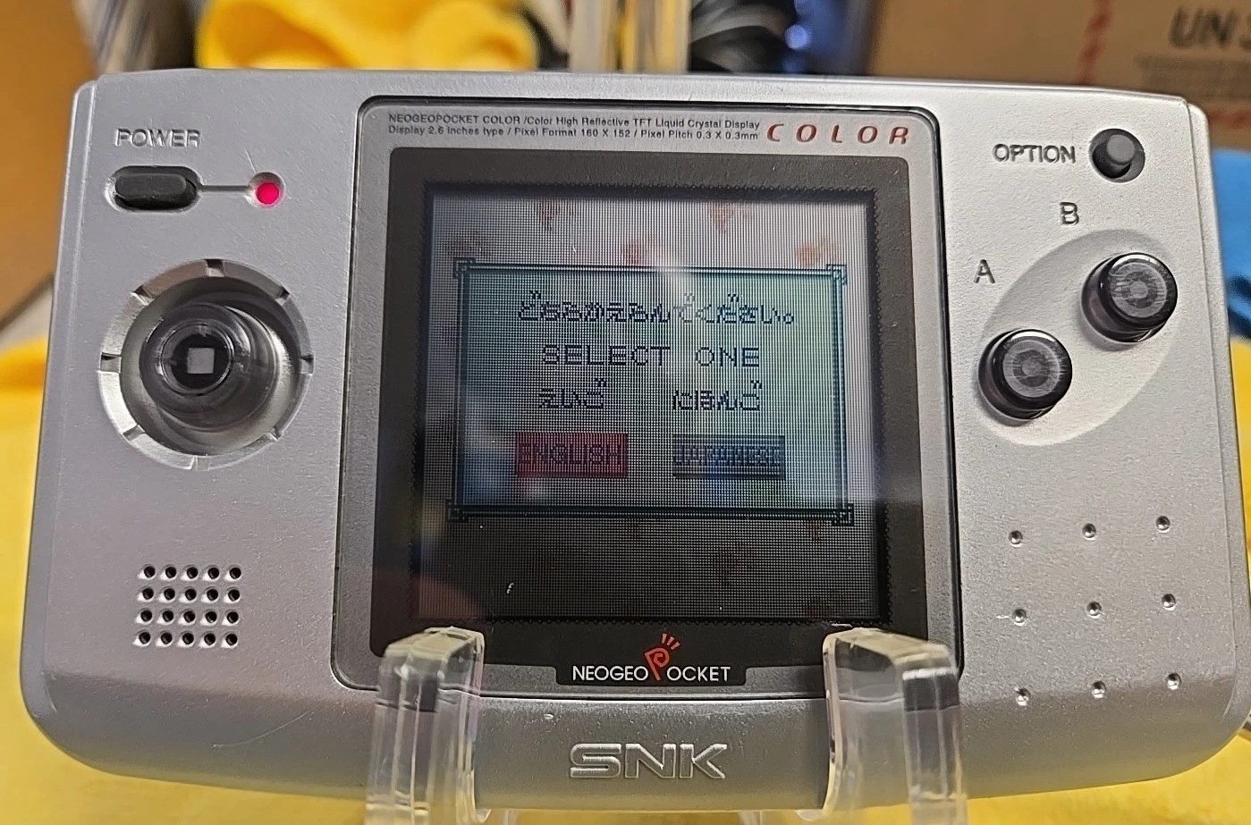 SNK Playmore Neo Geo Pocket Launch Edition Platinum Silver Handheld System.