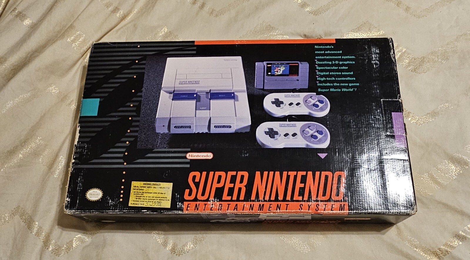 Nintendo SNES Console System CIB ⭐️ With Super Mario World 🍄 RARE 1st PRINT 🧱