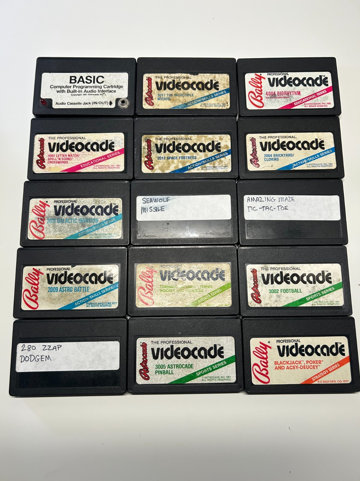 Bally Computer Astrocade 15 Game Carts 4 Controllers Lot Tested Vintage 1980s