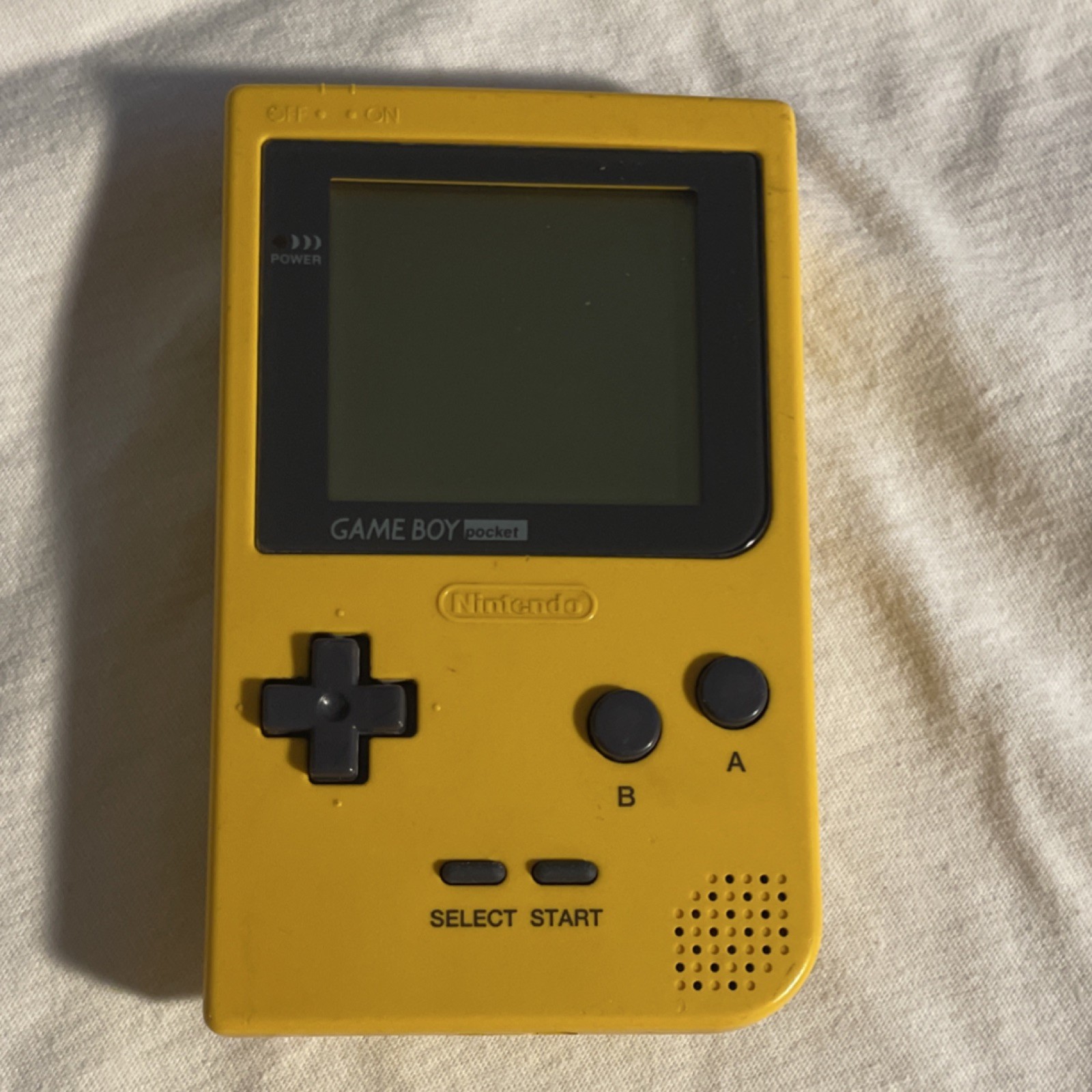 Nintendo Game Boy Pocket Yellow Handheld System Color Display
