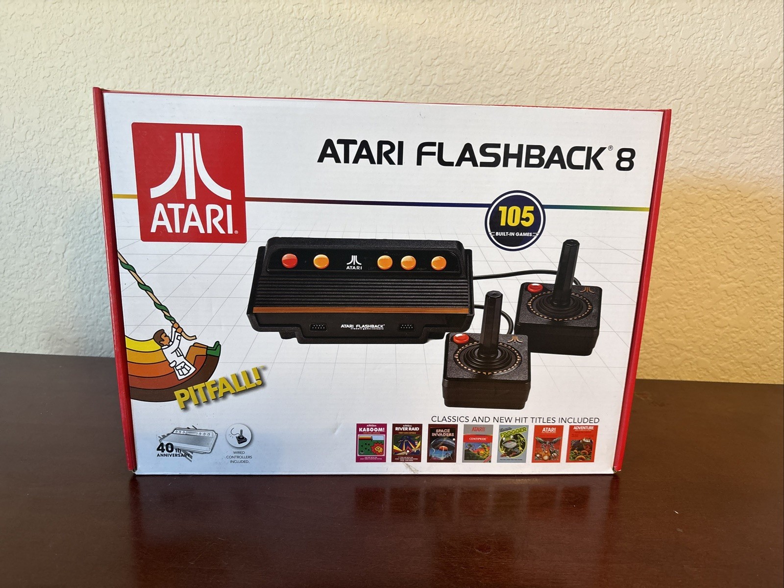 Atari Flashback w/ Box 105 Built In Games 40th Anniversary Atari 2 Controllers
