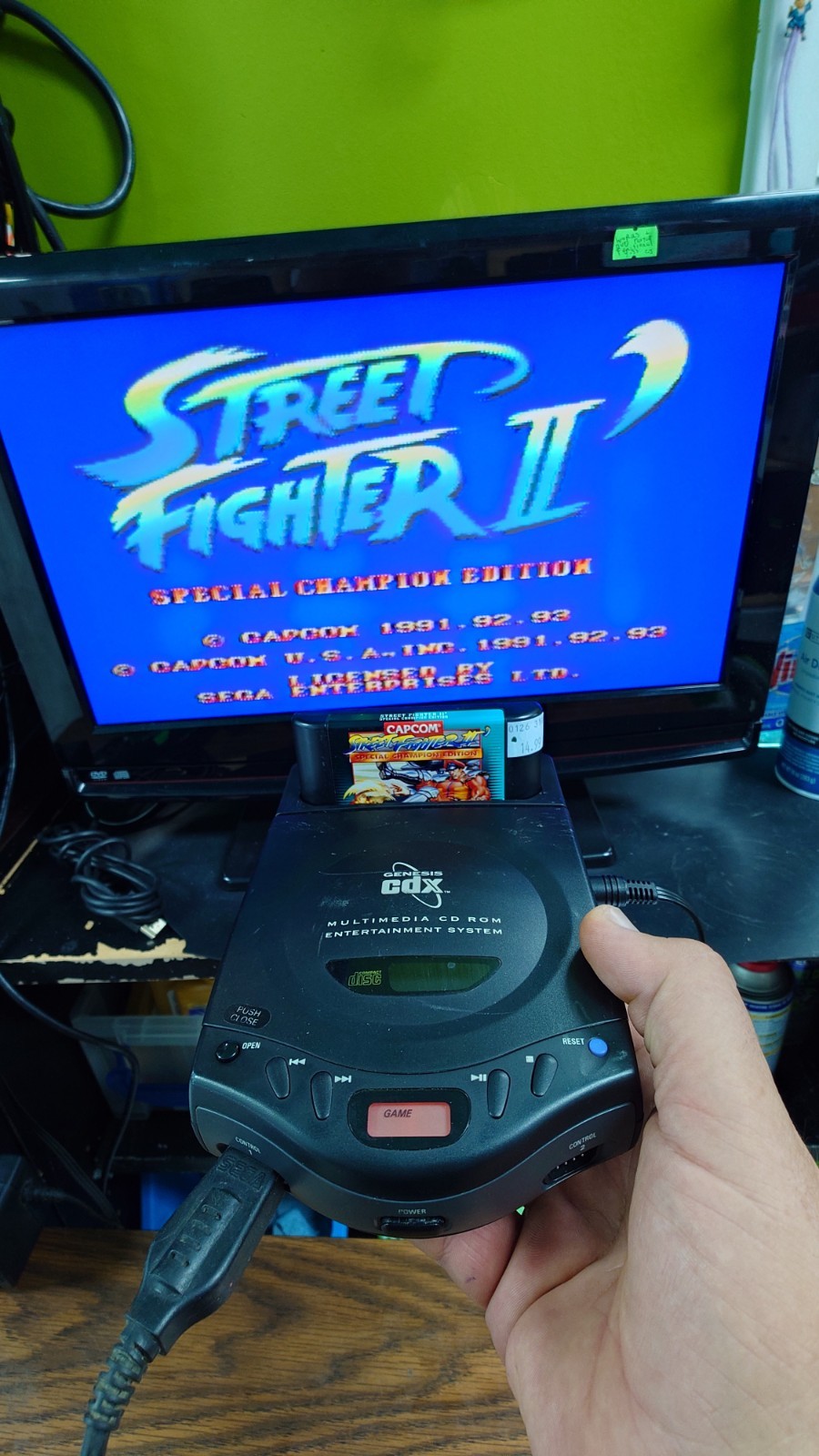 SEGA Genesis CDX Console Black CD-ROM Compatible Headphone Jack NTSC 1994