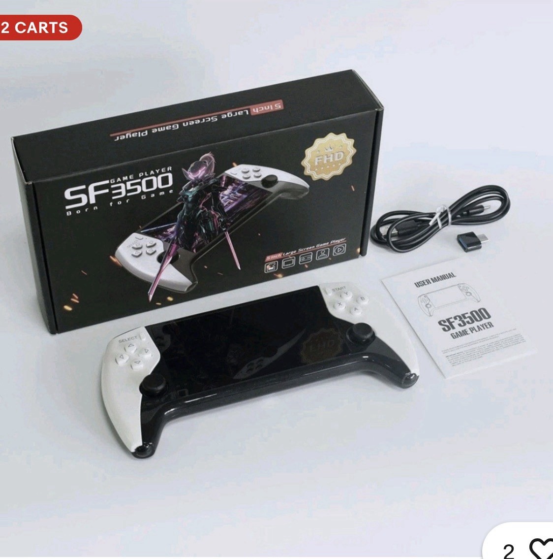 NIB-SF3500 Retro Handheld Console – 5”FHD Screen-20K+ Games 64GB Expandable