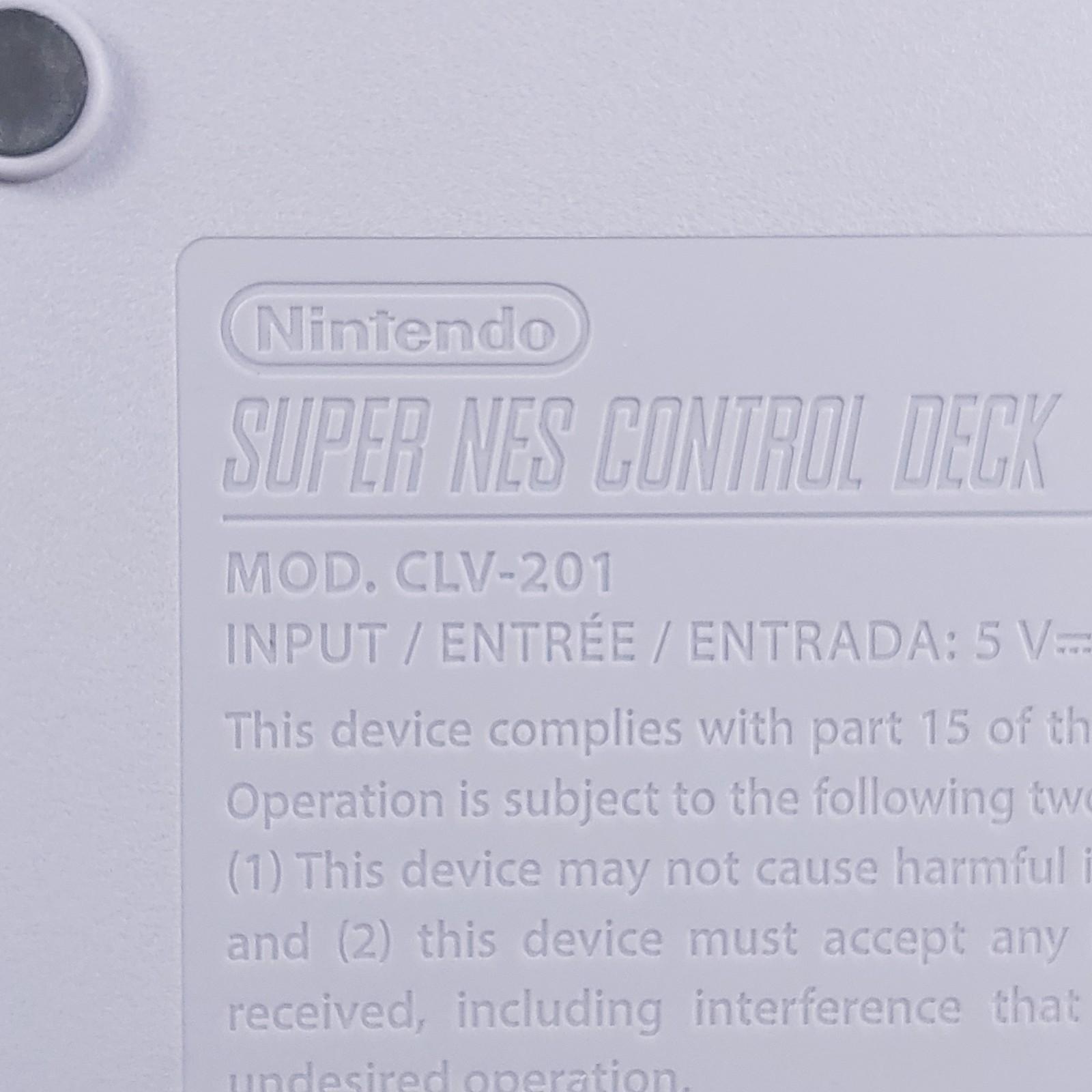 Nintendo SNES Classic MINI – 2 CONTROLLERS + POWER – Super Nintendo CLV-201