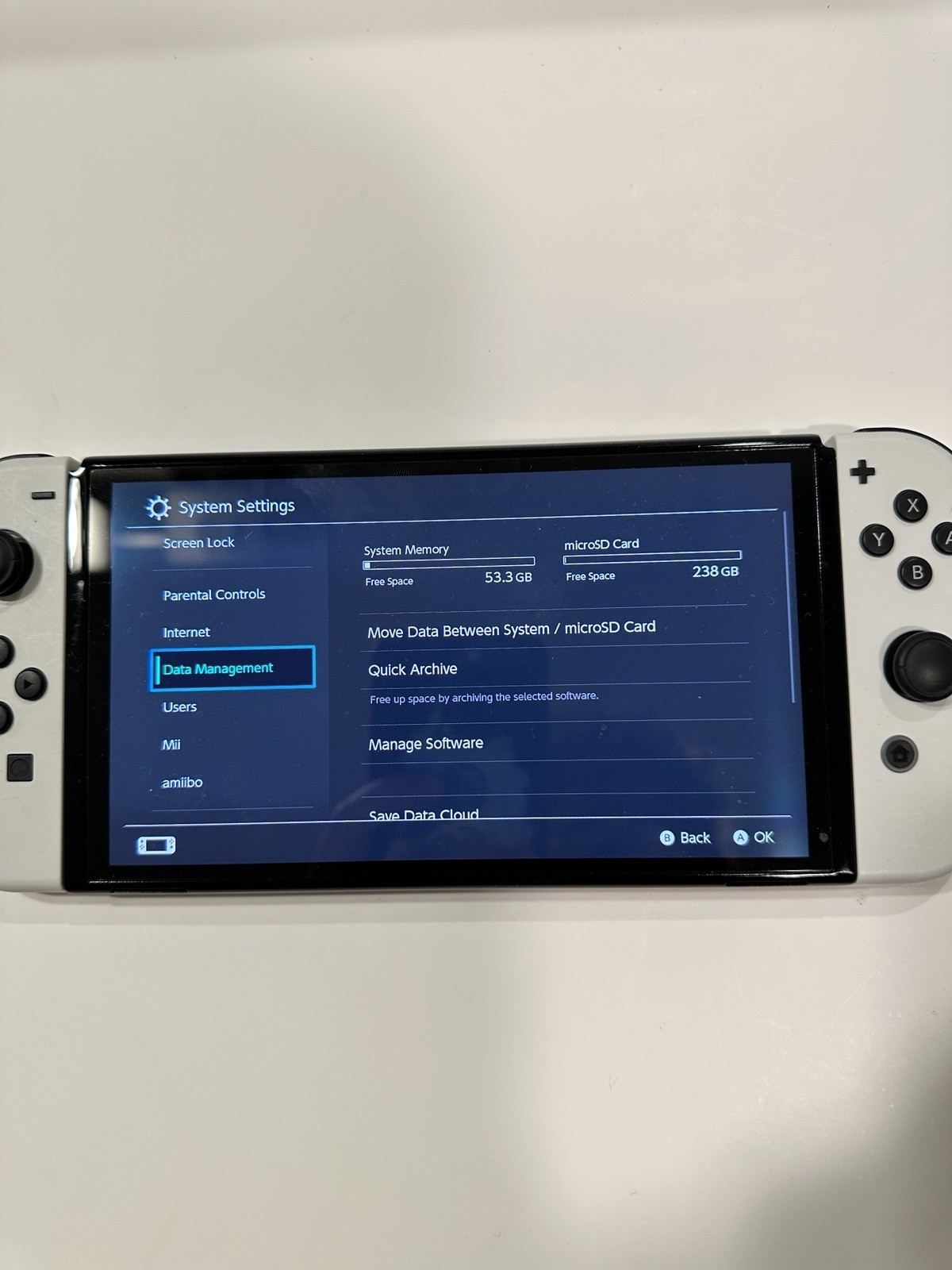 Nintendo Switch OLED Model White Joy-Con Console 64GB with Dock, Case & Cables