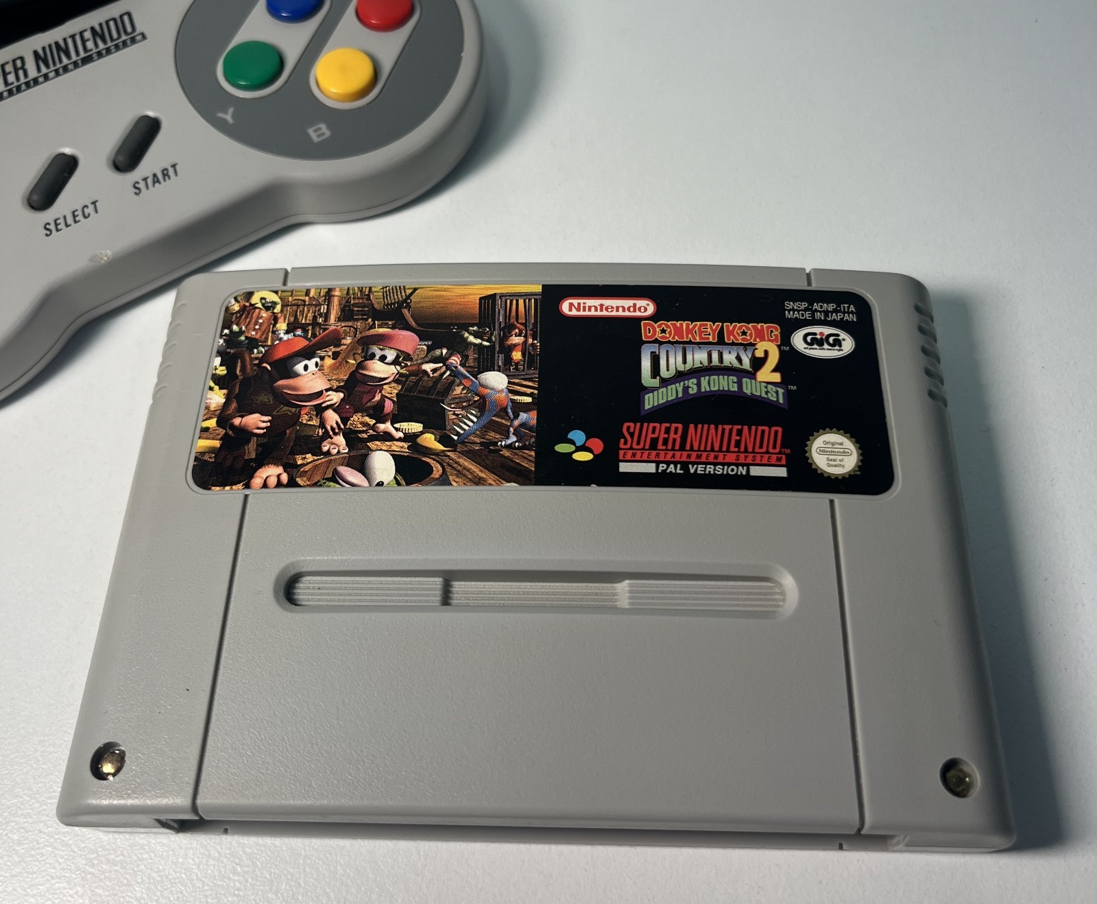 SUPER NINTENDO DONKEY KONG CONSOLE 2 SET GIG SNES PAL SNSP-S-CD(A)-ITA BOXED