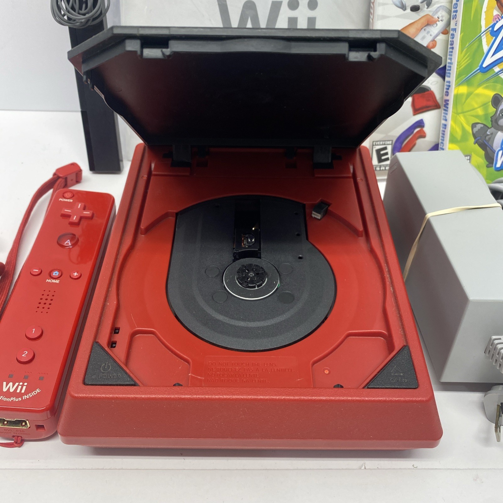 Nintendo Wii Mini – 8GB – Red Console Bundle w/ Game Party 2 & ZhuZhu Pets