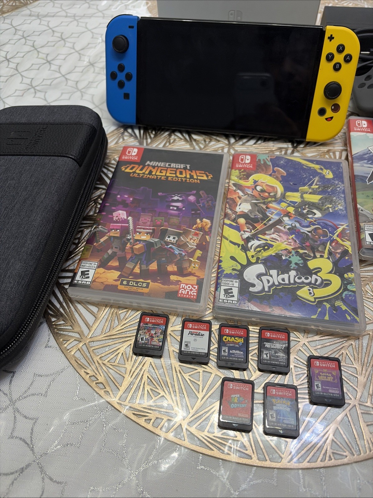 Nintendo Switch OLED Console Bundle + 13 Games , SD card , Fortnite Joycons !