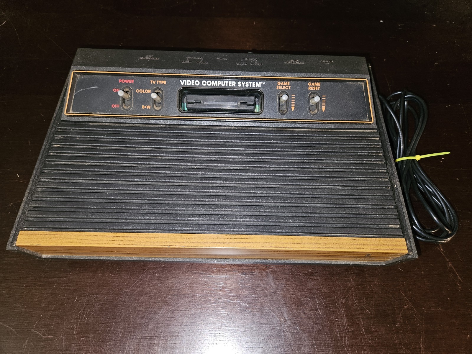 Atari 2600 (CX-2600 A) Console Wood Grain 4 Switch Untested Vintage Game System