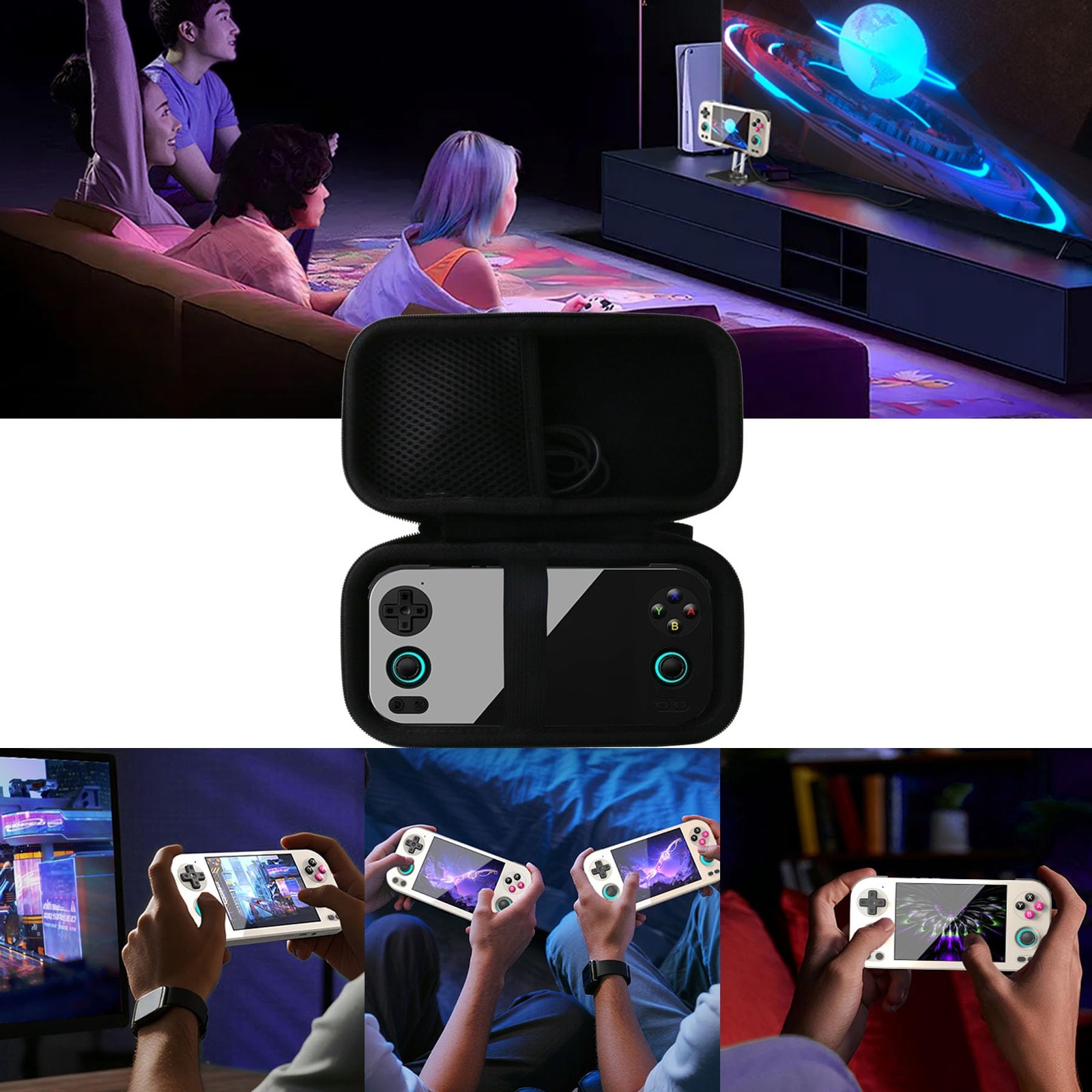Hard Carrying Case Compatible with Anbernic RG476H Retro Handheld Game Console