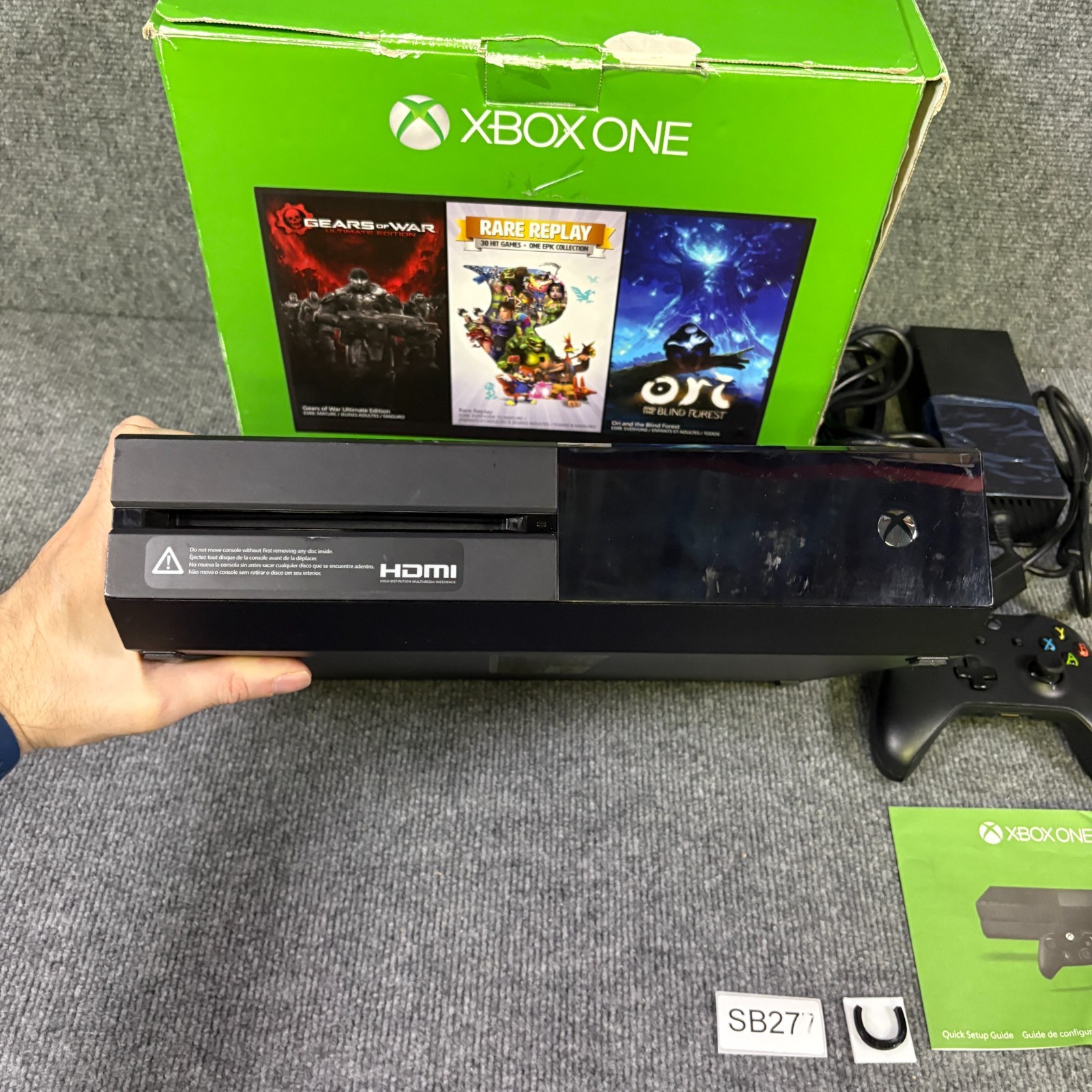 Xbox One 1 TB Black Console System Controller Cables Model 1540 Tested Works