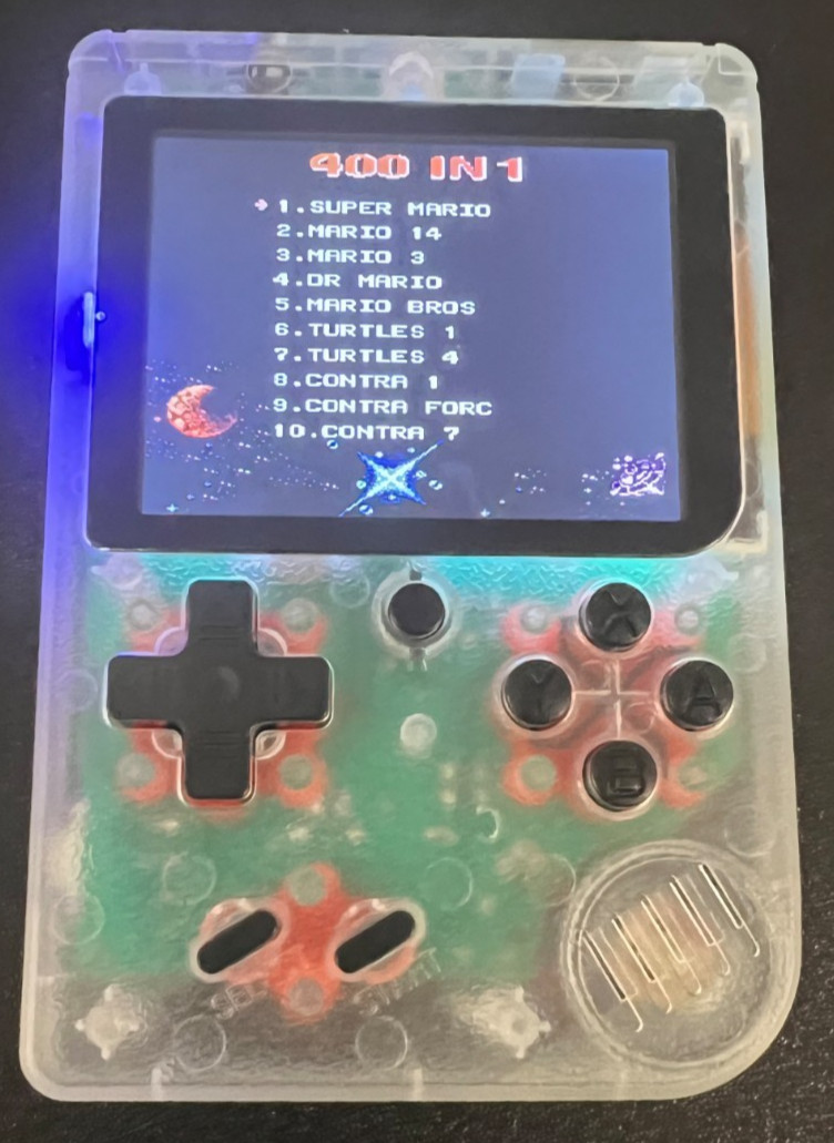 Game Box – Hand Held RetroGame System, Clear 400 Games In 1 Brand new FREE SHIP