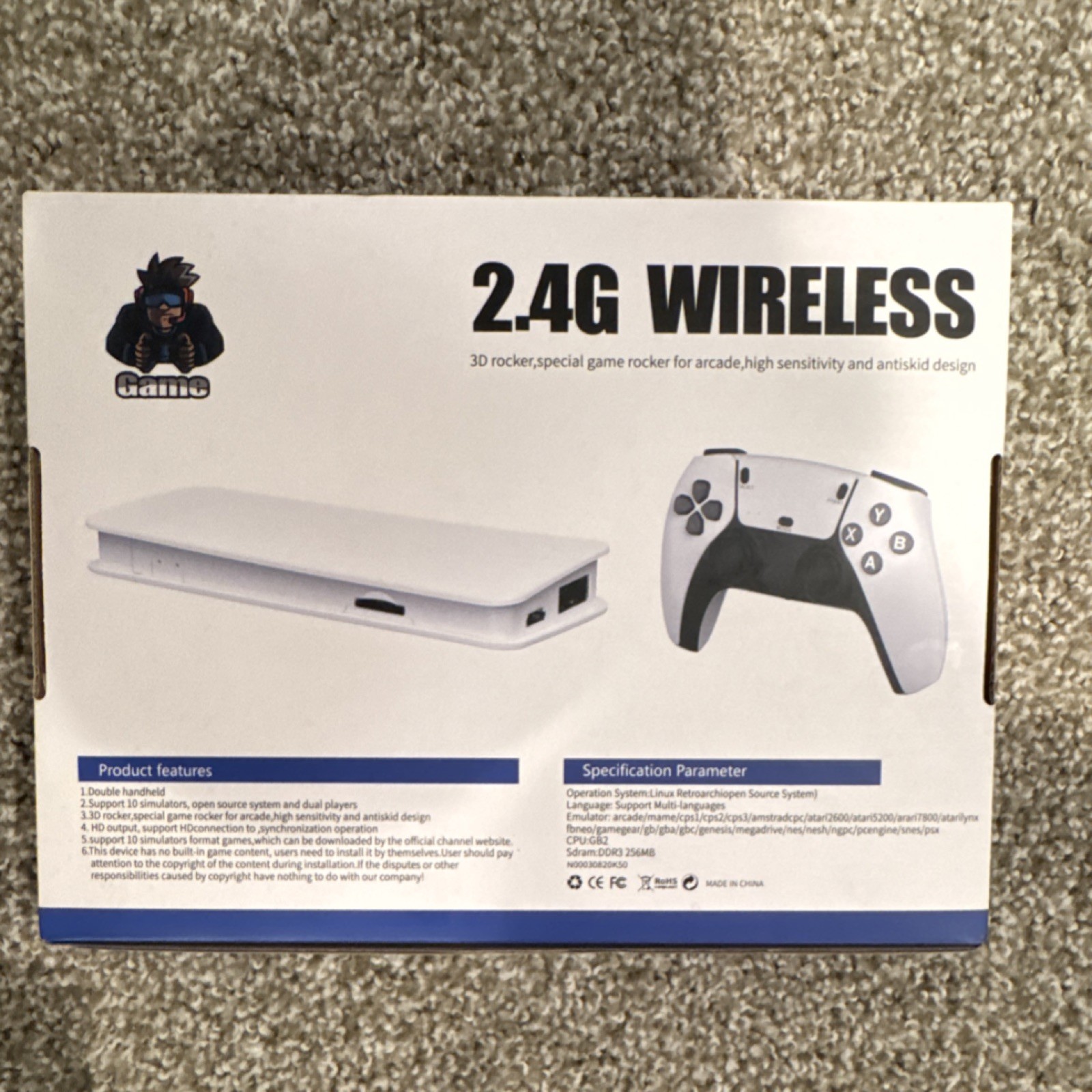 Game 2.4G Wireless Microconsole HDMI Dual Controllers 3D Rocker 4K UHD