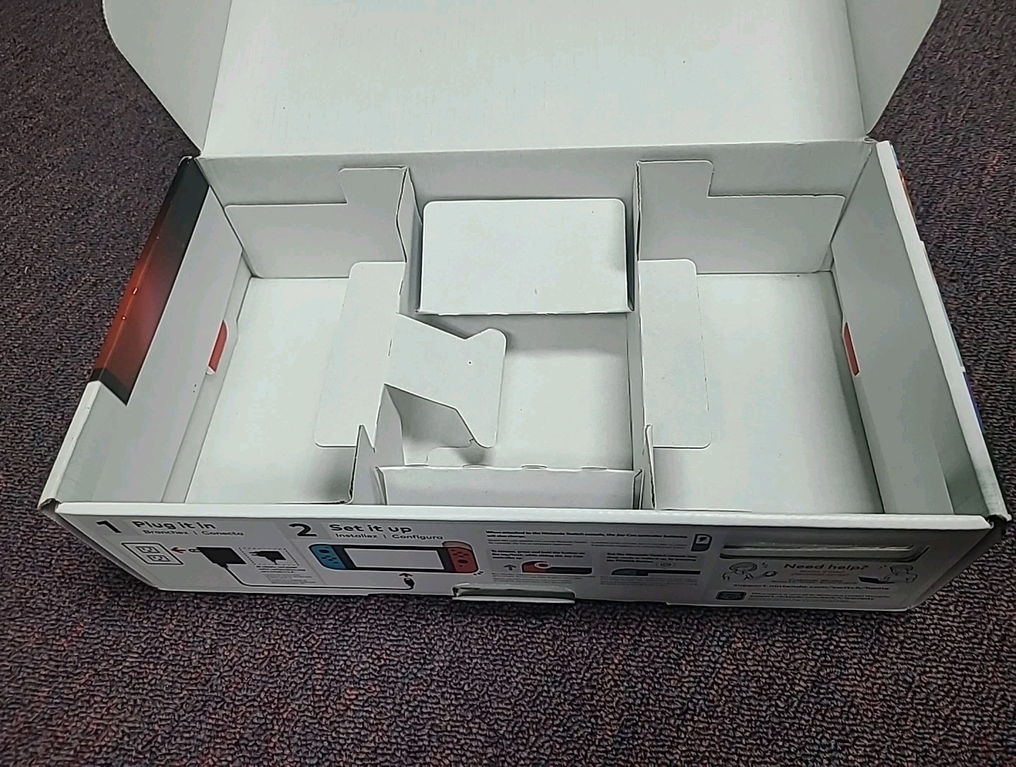 Nintendo Switch 32GB Gray Console with Neon Red and Neon Blue *Box Only*