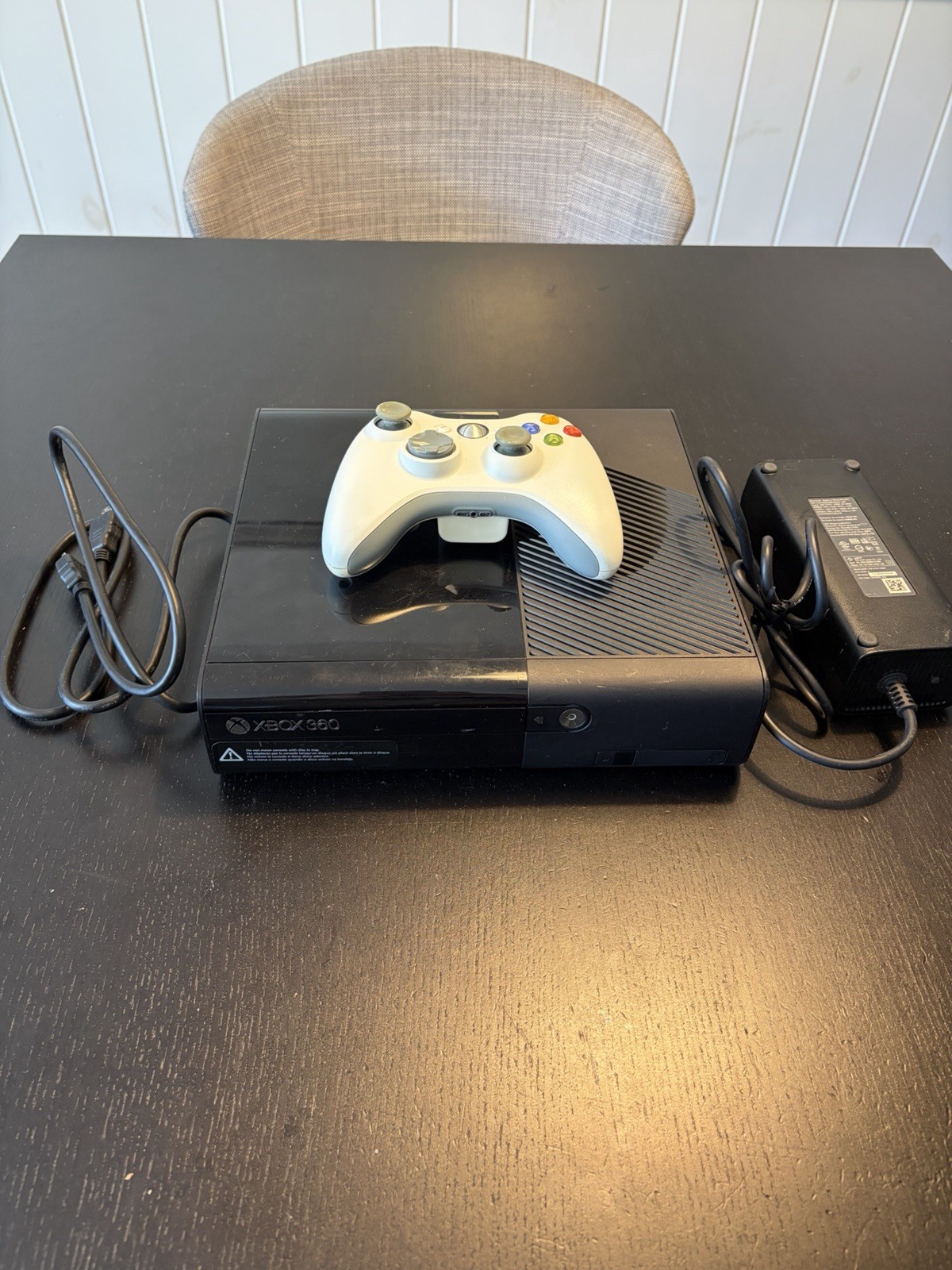 Microsoft Xbox 360 E Console Black Wi-Fi HDMI with Controller & Power Supply