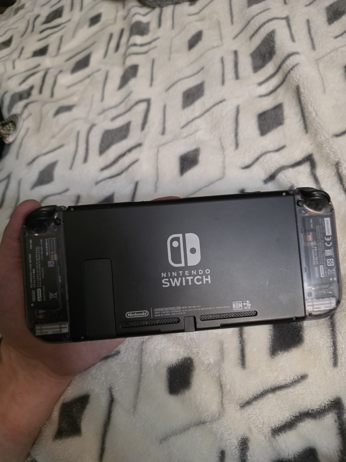 Nintendo Switch Handheld Console Black/Gray Transparent Gray Joy-Cons V2