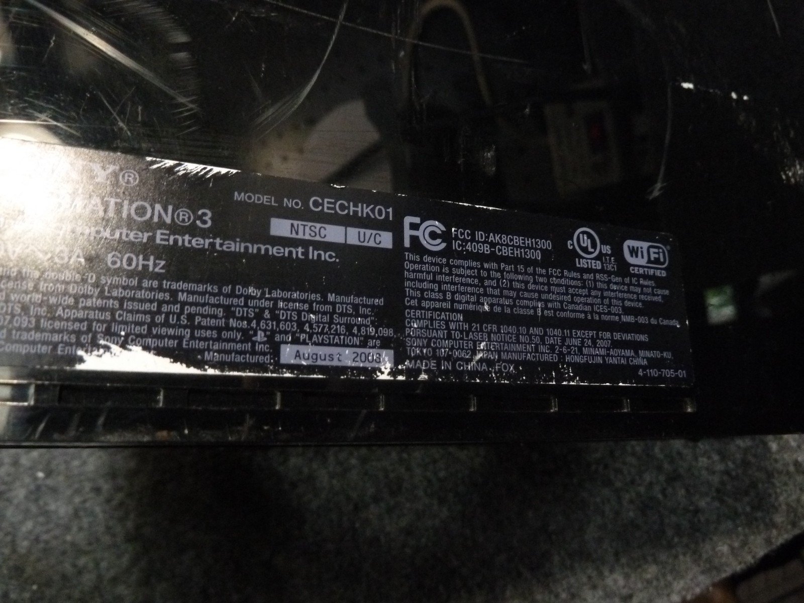 Sony PlayStation 3 Fat PS3 Console Gaming System CECHK01