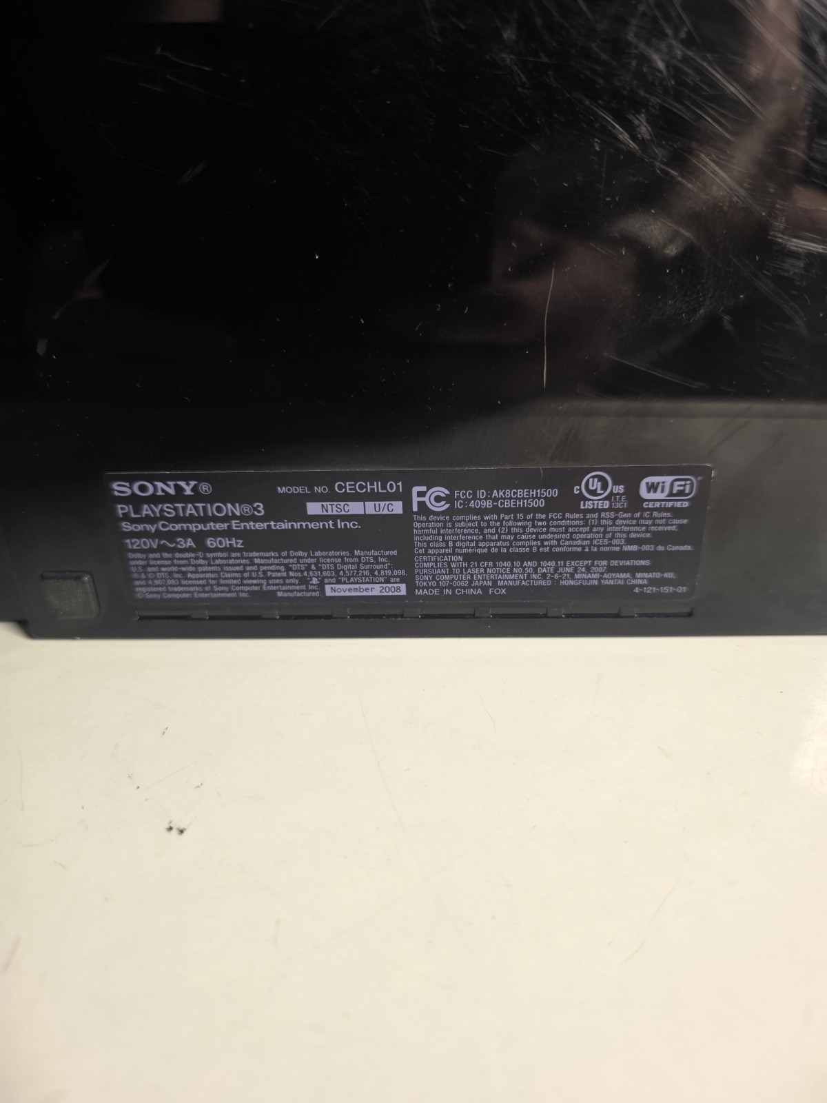 Sony PlayStation 3 PS3 Fat Console CECHL01 + Brand New Cables – Working