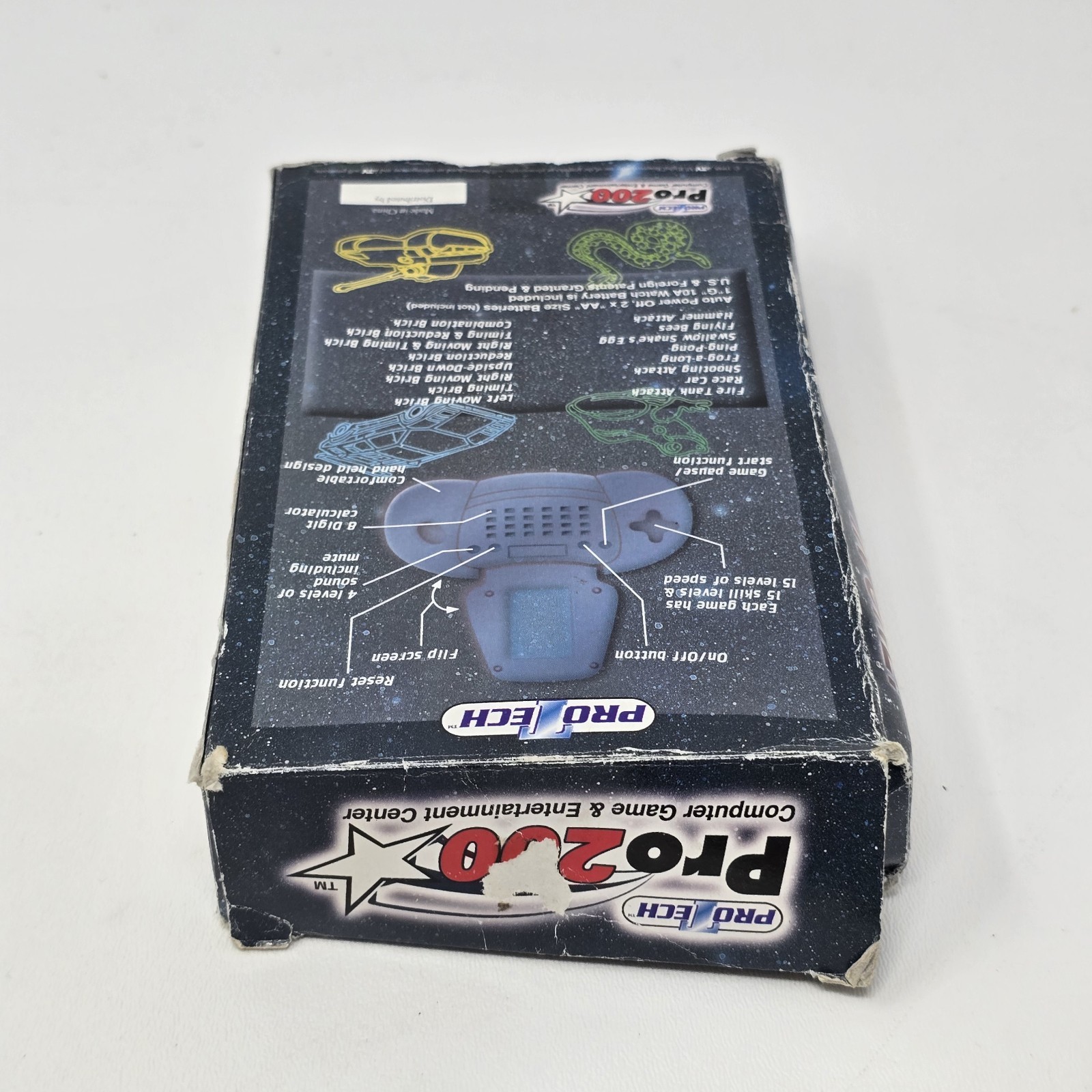 Protech Pro 200 Gaming System Handheld 256 Games Calculator Box Manual 2000s